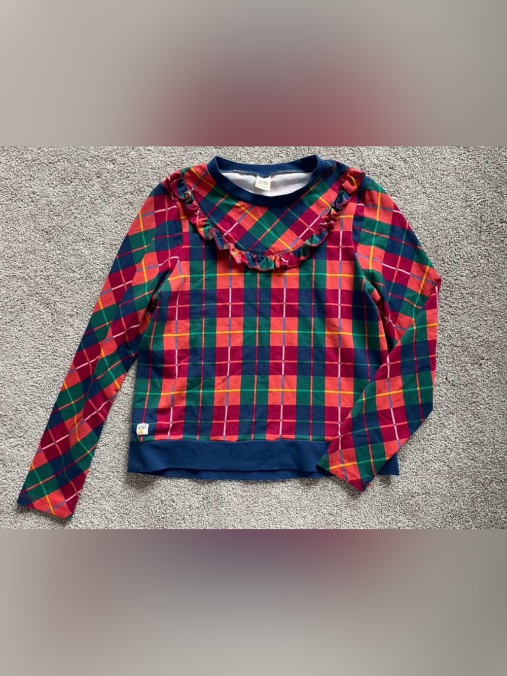 Women’s Wildflowers Plaid Top- Size Medium